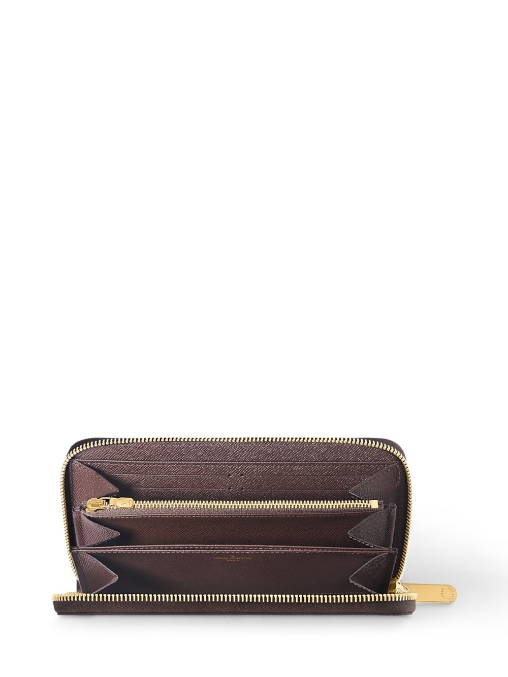 Auth LV Zippy Wallet NM Damier Ebene Brown Long Zip Around Wallet - Picture 2 of 5